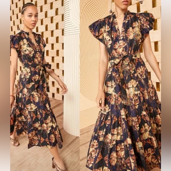 Ulla Johnson Dresses & Skirts - ULLA JOHNSON Ottilie Midi Dress Lupine Sz 2